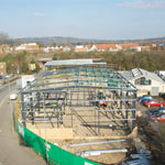 Construction of new steel framed buildings